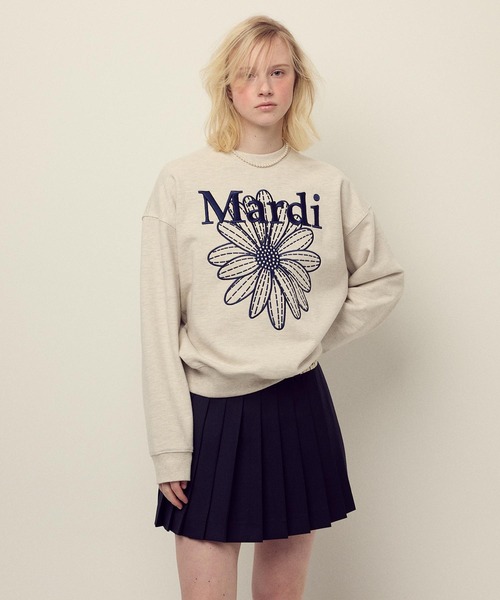 SWEATSHIRT FLOWERMARDI NEEDLEWORK（スウェット）｜Mardi Mercredi