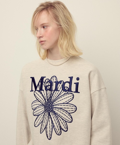 SWEATSHIRT FLOWERMARDI NEEDLEWORK（スウェット）｜Mardi