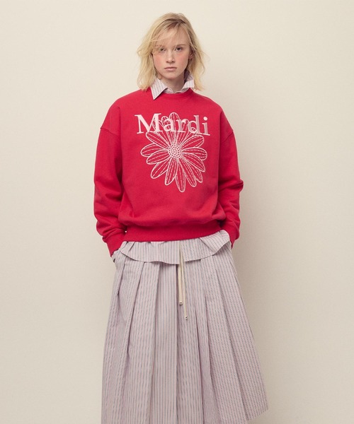 Mardi Mercredi（マルディメクルディ）の「SWEATSHIRT FLOWERMARDI