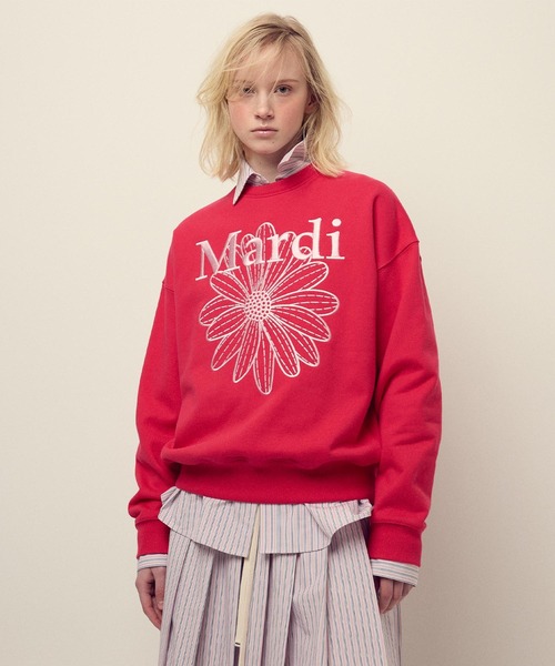 Mardi Mercredi（マルディメクルディ）の「SWEATSHIRT FLOWERMARDI