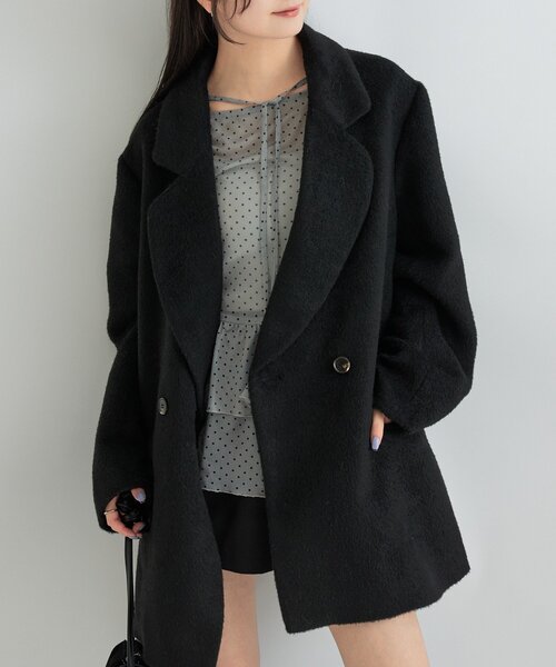 セール】【2サイズ展開】シャギーダブルジャケット（その他アウター