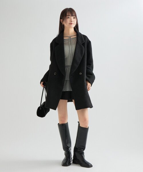 セール】【2サイズ展開】シャギーダブルジャケット（その他アウター