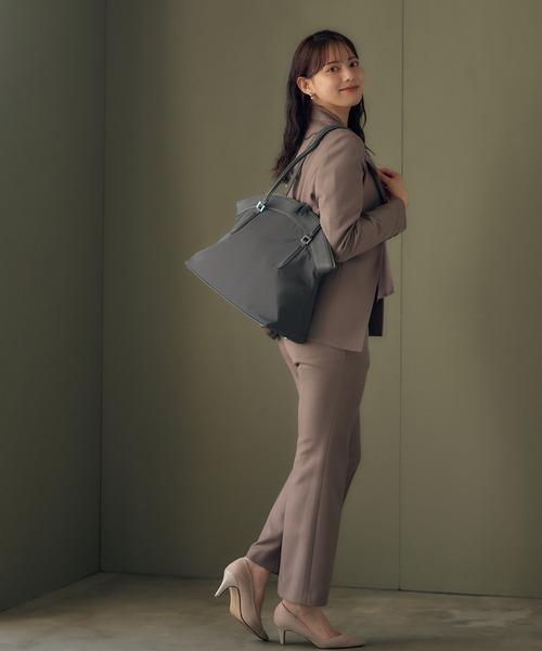 12Twelve Agenda（トゥエルブ　アジェンダ）の「A4ナイロントートバッグ［14インチPC］（トートバッグ・レディース・ベージュ/チャコールグレー/ブラック・FREE）」の18枚目の写真