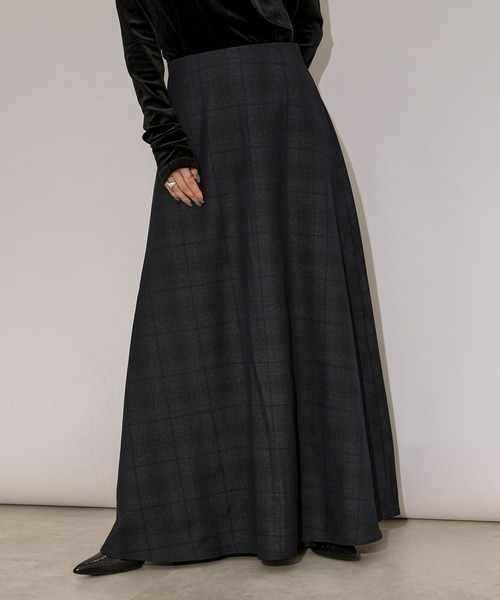 Ezick（エジック）の「tartan check skirt Aラインチェックスカート（スカート・レディース・ブラック/グレー/ブラウン・FREE）」の19枚目の写真