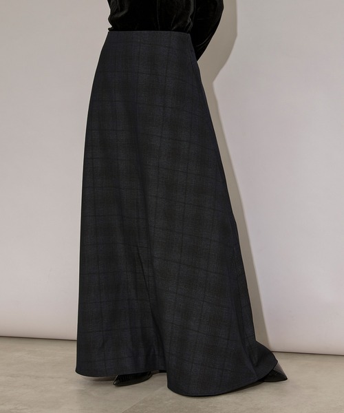 Ezick（エジック）の「tartan check skirt Aラインチェックスカート（スカート・レディース・ブラック/グレー/ブラウン・FREE）」の17枚目の写真