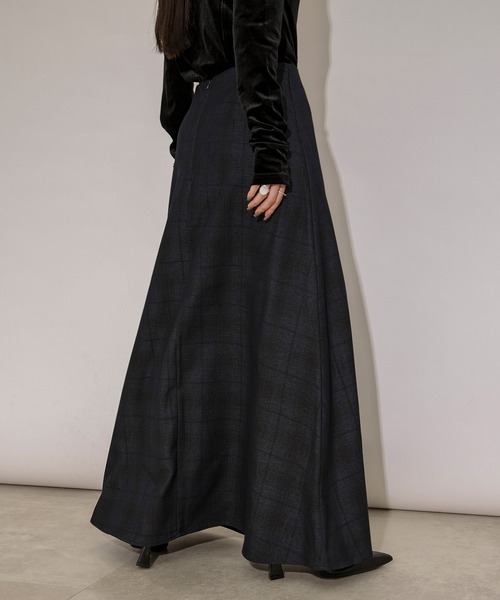 Ezick（エジック）の「tartan check skirt Aラインチェックスカート（スカート・レディース・ブラック/グレー/ブラウン・FREE）」の15枚目の写真