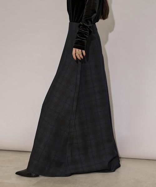 Ezick（エジック）の「tartan check skirt Aラインチェックスカート（スカート・レディース・ブラック/グレー/ブラウン・FREE）」の16枚目の写真