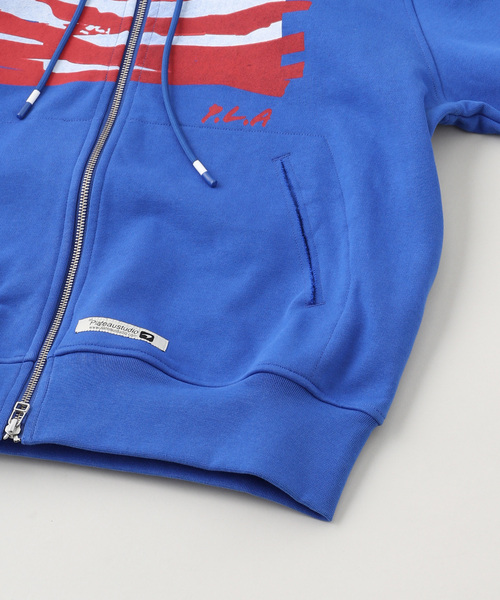 JOINT WORKS（ジョイントワークス）の「PLATEAU STUDIO / プラトースタジオ Flag zip-up（パーカー・メンズ・グレー/ブルー・2/3）」の11枚目の写真