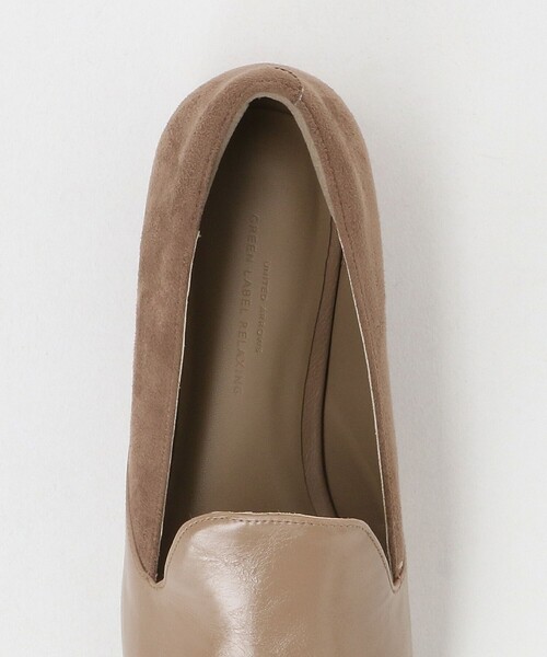 green label relaxing（グリーンレーベルリラクシング）の「スクエアオペラ フラットシューズ 撥水（ドレスシューズ・レディース・ベージュ/ブラック・22.5cm/23cm/23.5cm/24cm/24.5cm/25cm）」の13枚目の写真