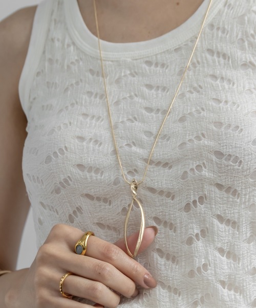 ヴィンテージ風リーフモチーフネックレス（ネックレス）｜abaskdesign