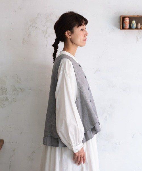 soulberry（ソウルベリー）の「午後三時のベスト（ベスト・レディース・グレー・M/L/LL/3L/4L/5L）」の11枚目の写真