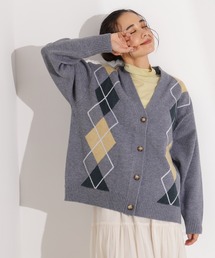 N.（N. Natural Beauty Basic） | アーガイルニットカーディガン(カーディガン/ボレロ)