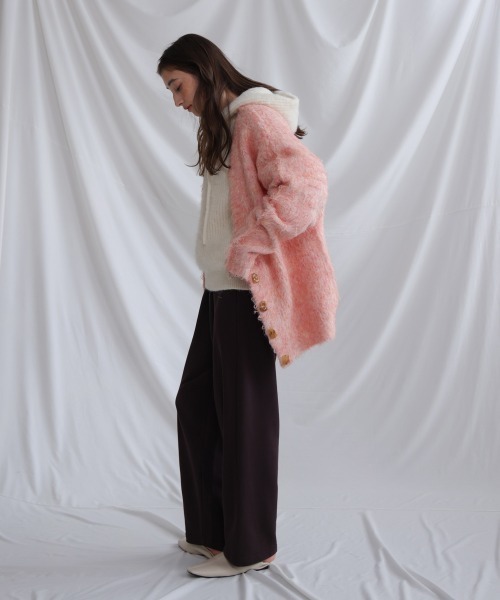 Bab（バブ）の「ブラッシュドニットカーディガン（カーディガン/ボレロ・レディース・アイボリー/ブラウン/ピンク・FREE）」の21枚目の写真