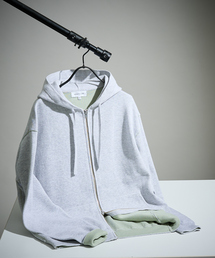 ABAHOUSE | 【リバーシブルカラー】14Gコットン ニット ZIPパーカー(パーカー)