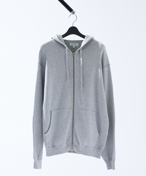 ABAHOUSE（アバハウス）の「【リバーシブルカラー】14Gコットン ニット ZIPパーカー（パーカー・メンズ・ライトグレー/ブラウン/ダークネイビー/グレイッシュベージュ・44/46/48）」の14枚目の写真