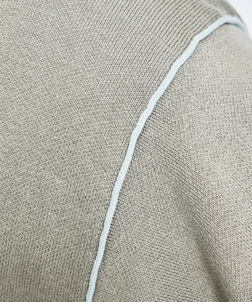 ABAHOUSE（アバハウス）の「【リバーシブルカラー】14Gコットン ニット ZIPパーカー（パーカー・メンズ・ライトグレー/ブラウン/ダークネイビー/グレイッシュベージュ・44/46/48）」の16枚目の写真