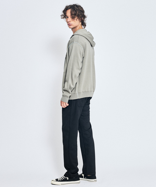 ABAHOUSE（アバハウス）の「【リバーシブルカラー】14Gコットン ニット ZIPパーカー（パーカー・メンズ・ライトグレー/ブラウン/ダークネイビー/グレイッシュベージュ・44/46/48）」の21枚目の写真