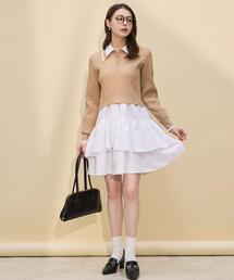 SWINGLE | 【再入荷】ティアードシャツワンピース(ワンピース)