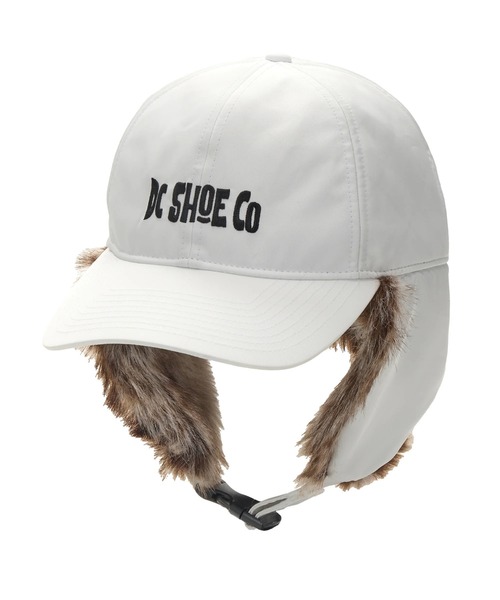 DC SHOES（ディーシーシューズ）の「25 WR FLIGHT CAP /DC撥水ロゴワンポイントファーフライトキャップ（帽子）（キャップ・メンズ・ベージュ系その他2/ライトベージュ/ブラック系その他・FREE）」の3枚目の写真