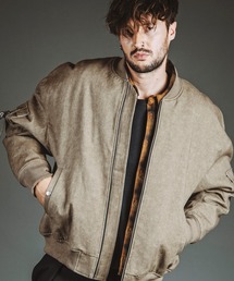 NO ID.（ノーアイディ）の「【NO ID.】Uneven Print Big MA-1 Blouson / アンイーブン プリント ビッグ MA-1 ブルゾン（MA-1）」