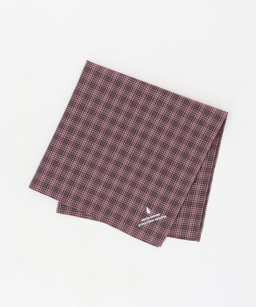 green label relaxing(グリーンレーベルリラクシング)の「GLR ファイン エンブロイダリー 刺しゅう ハンカチ(ハンカチ/ハンドタオル・メンズ・グレー系/ワイン/ベージュ/ネイビー/その他1/ダークグレー・FREE)」の5枚目の写真