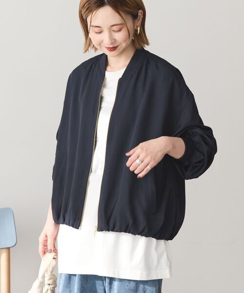 AMERICAN HOLIC(アメリカンホリック)の「ドレープギャザーブルゾン(ブルゾン・レディース・カーキ/ネイビー・L/M)」の3枚目の写真