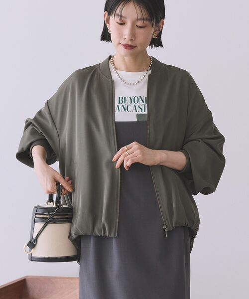 AMERICAN HOLIC(アメリカンホリック)の「ドレープギャザーブルゾン(ブルゾン・レディース・カーキ/ネイビー・L/M)」の10枚目の写真