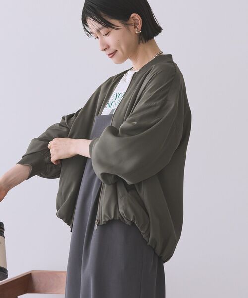 AMERICAN HOLIC(アメリカンホリック)の「ドレープギャザーブルゾン(ブルゾン・レディース・カーキ/ネイビー・L/M)」の11枚目の写真