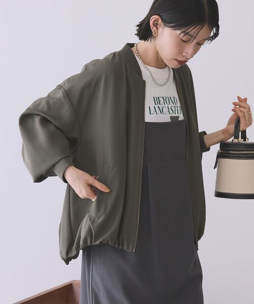 新品未使用 定価17000円 AMERICAN NEWリブブルゾン セール】ドレープギャザーブルゾン（ブルゾン）｜AMERICAN HOLIC