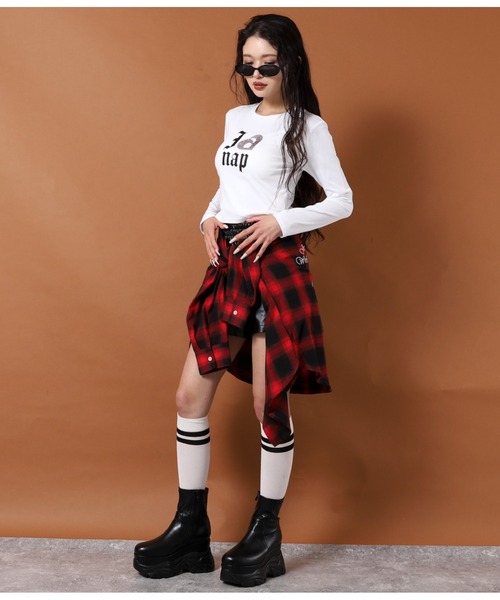 ANAP(アナップ)の「I LOVE anap ラインストーン プリント ロンT(Tシャツ/カットソー・レディース・ホワイト/ピンク/ブラック・F)」の8枚目の写真