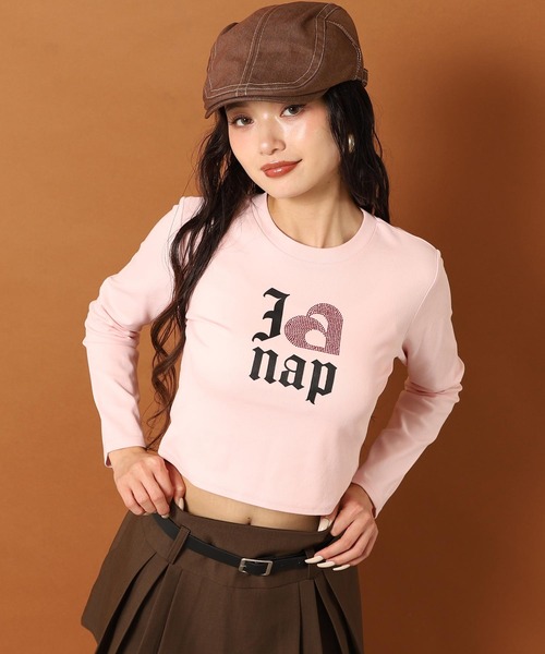 ANAP(アナップ)の「I LOVE anap ラインストーン プリント ロンT(Tシャツ/カットソー・レディース・ホワイト/ピンク/ブラック・F)」の14枚目の写真