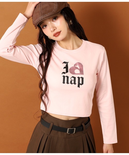 ANAP(アナップ)の「I LOVE anap ラインストーン プリント ロンT(Tシャツ/カットソー・レディース・ホワイト/ピンク/ブラック・F)」の15枚目の写真