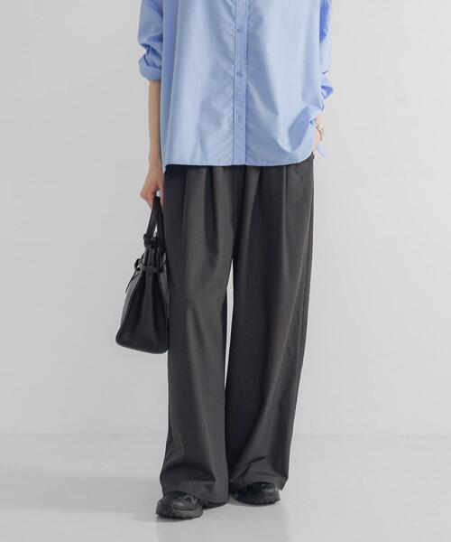 URBAN RESEARCH(アーバンリサーチ)の「『3サイズ展開』『イージーケア』 ウール混タックギャザーストレートパンツ(その他パンツ・レディース・ブラック/チャコールグレー/ベージュ/その他2/その他1・36/40/38)」の8枚目の写真