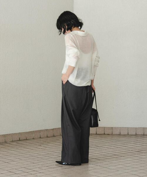 URBAN RESEARCH(アーバンリサーチ)の「『3サイズ展開』『イージーケア』 ウール混タックギャザーストレートパンツ(その他パンツ・レディース・ブラック/チャコールグレー/ベージュ/その他2/その他1・36/40/38)」の14枚目の写真