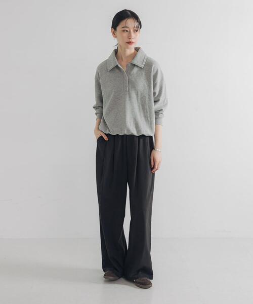 URBAN RESEARCH（アーバンリサーチ）の「『3サイズ展開』『イージーケア』 ウール混タックギャザーストレートパンツ（その他パンツ・レディース・ブラック/チャコールグレー/ベージュ/その他2/その他1・36/40/38）」の21枚目の写真