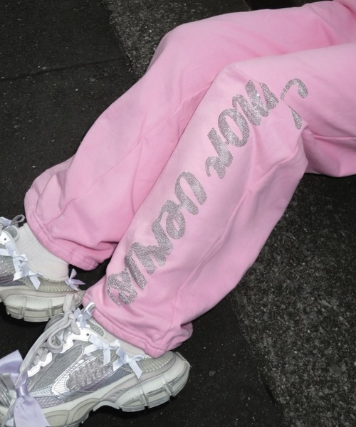 ラインストーンピンクスウェット SEQUENZ（シークエンズ）】RHINE STONE ZIP P/K / ラインストーン