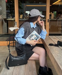 Reurie' | ニットベスト(sayaka select) / Vネック シンプル カジュアル モード 韓国 重ね着 レイヤード(ベスト)