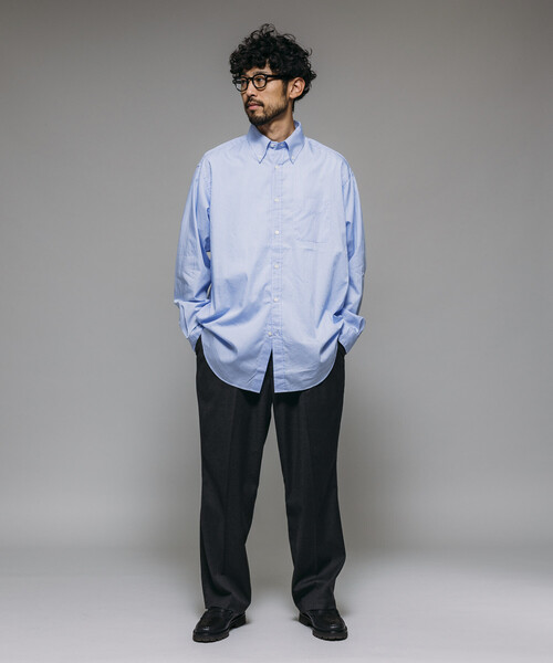 FREAK'S STORE(フリークスストア)の「100双 ブロード ボタンダウンシャツ(シャツ/ブラウス・メンズ・ライトグレー/サックスブルー/その他13・MEDIUM/LARGE)」の14枚目の写真