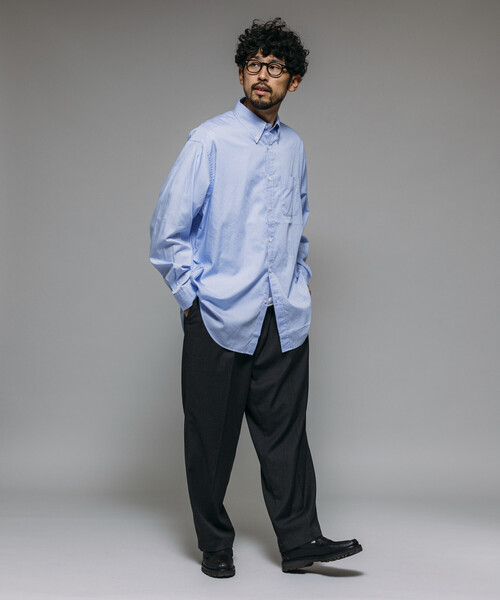 FREAK'S STORE(フリークスストア)の「100双 ブロード ボタンダウンシャツ(シャツ/ブラウス・メンズ・ライトグレー/サックスブルー/その他13・MEDIUM/LARGE)」の15枚目の写真