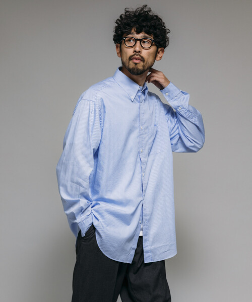FREAK'S STORE(フリークスストア)の「100双 ブロード ボタンダウンシャツ(シャツ/ブラウス・メンズ・ライトグレー/サックスブルー/その他13・MEDIUM/LARGE)」の21枚目の写真