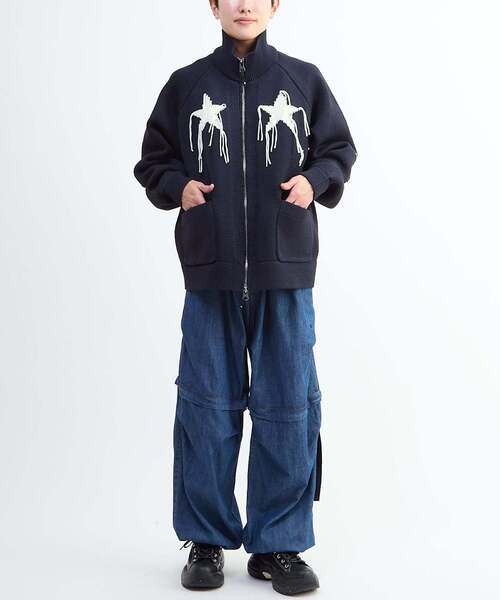 CONVERSE TOKYO(コンバーストウキョウ)の「STAR★ FRINGE COWICHAN CARDIGAN(ニット/セーター・レディース・ネイビー/アイボリー/サックスブルー/ブラック・SMALL/MEDIUM)」の8枚目の写真
