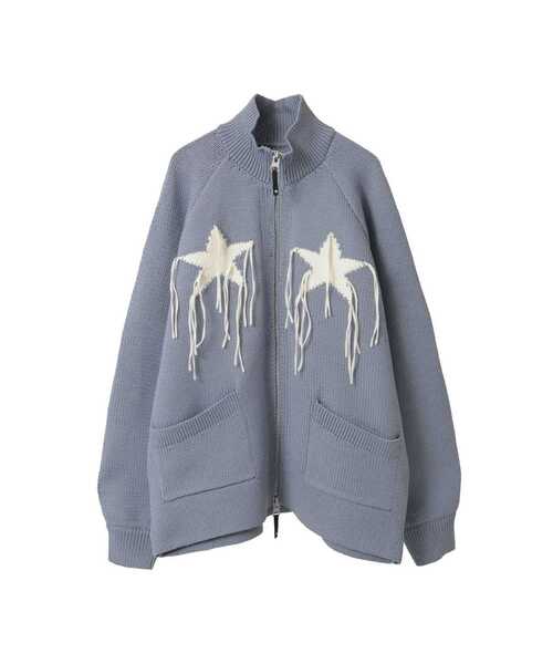 CONVERSE TOKYO(コンバーストウキョウ)の「STAR★ FRINGE COWICHAN CARDIGAN(ニット/セーター・レディース・ネイビー/アイボリー/サックスブルー/ブラック・SMALL/MEDIUM)」の15枚目の写真