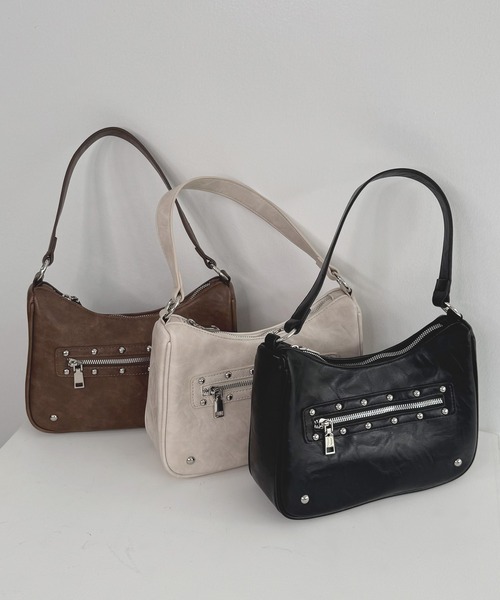 frunco(フランコ)の「2wayスタッズBAG(ショルダーバッグ・レディース・ブラック/ホワイト/ブラウン・FREE)」の16枚目の写真