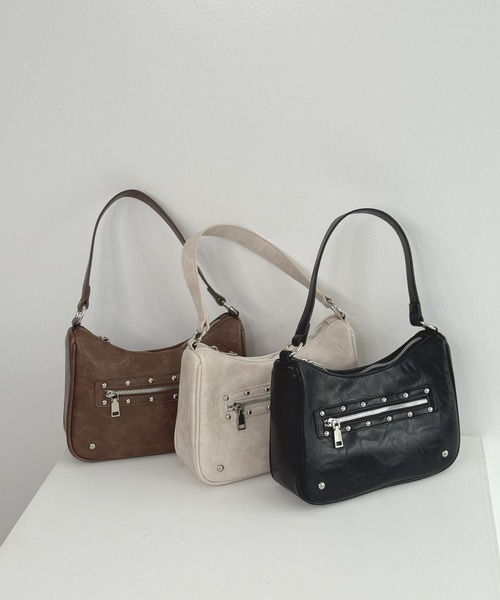 frunco(フランコ)の「2wayスタッズBAG(ショルダーバッグ・レディース・ブラック/ホワイト/ブラウン・FREE)」の18枚目の写真