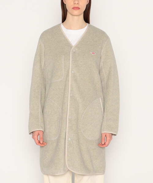 DANTON(ダントン)の「WOMEN'S FLEECE COLLARLESS COAT(カーディガン/ボレロ・レディース・クリーム/ブラック/チャコール・38/36/34)」の14枚目の写真