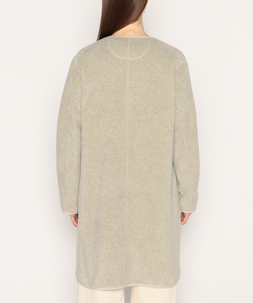 DANTON(ダントン)の「WOMEN'S FLEECE COLLARLESS COAT(カーディガン/ボレロ・レディース・クリーム/ブラック/チャコール・38/36/34)」の6枚目の写真