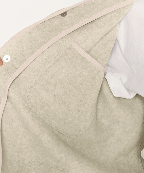 DANTON(ダントン)の「WOMEN'S FLEECE COLLARLESS COAT(カーディガン/ボレロ・レディース・クリーム/ブラック/チャコール・38/36/34)」の11枚目の写真