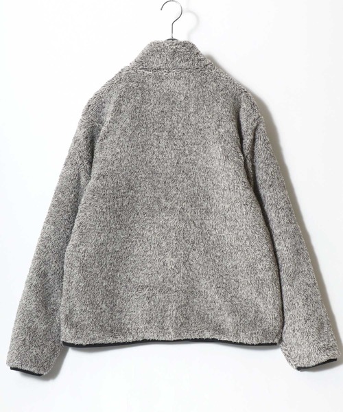 LOGOS（ロゴス）の「2025AW LOGOS/ロゴス シャギーボア ポケット異素材切替スタンドジャケット（ブルゾン・メンズ・ブラック/カーキ/ワイン/ベージュ系その他/ネイビー・M/L/LL）」の13枚目の写真