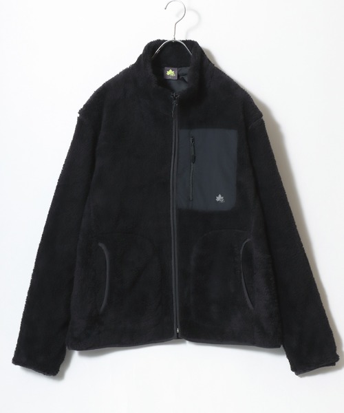 LOGOS（ロゴス）の「2025AW LOGOS/ロゴス シャギーボア ポケット異素材切替スタンドジャケット（ブルゾン・メンズ・ブラック/カーキ/ワイン/ベージュ系その他/ネイビー・M/L/LL）」の14枚目の写真