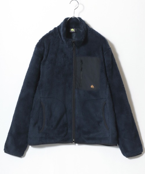 LOGOS（ロゴス）の「2025AW LOGOS/ロゴス シャギーボア ポケット異素材切替スタンドジャケット（ブルゾン・メンズ・ブラック/カーキ/ワイン/ベージュ系その他/ネイビー・M/L/LL）」の20枚目の写真